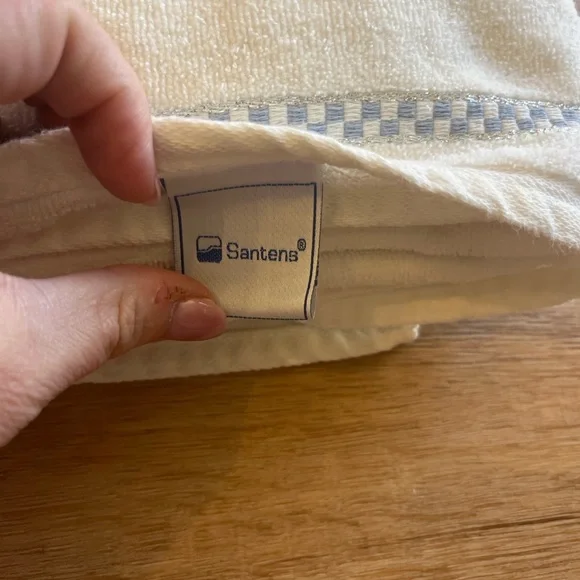 Santens Vintage Feminine Bow Pattern Bath Towel Set Made In USA 41x24 - Picture 2 of 8